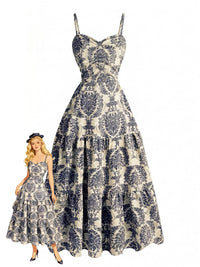 Pia Damask A-Line Dress