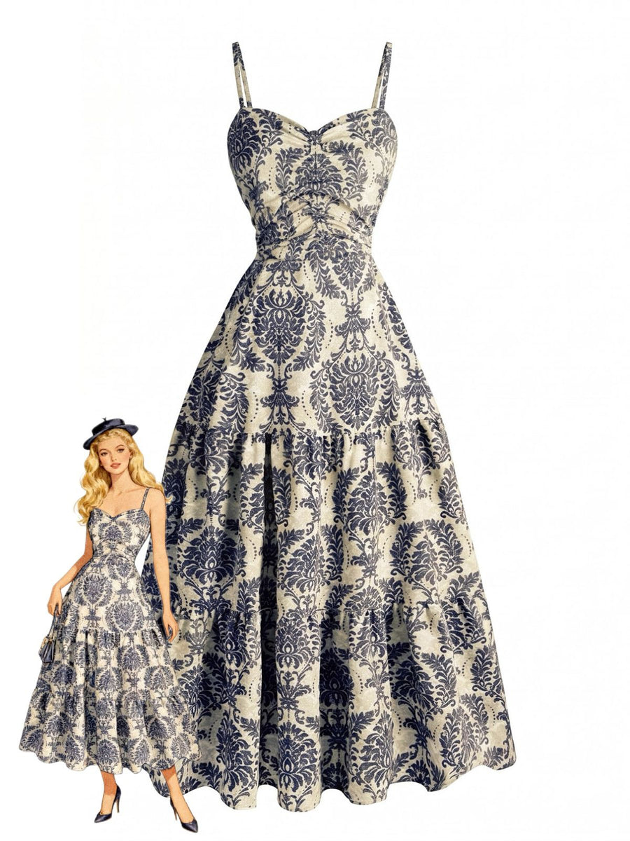 Pia Damask A-Line Dress