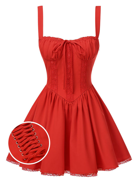 Margot Lace-Up Corset Mini Dress