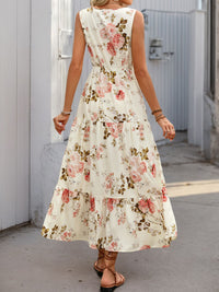 Rosalie Tiered Boho Dress in Ivory