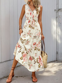 Rosalie Tiered Boho Dress in Ivory