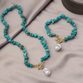 Turquoise Necklace Bracelet Set