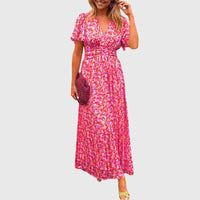 Leonie | Women's Short Sleeve Floral Maxi Dress