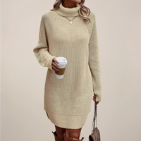 Christa | Women's Long Sleeve Turtleneck Sweater Dress
