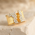 Lavish Zirconia Wide Ring