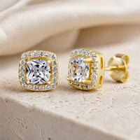 Lustrous Zirconia Stud Earrings