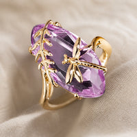 Timeless Dragonfly Crystal Ring