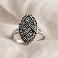 Vintage Silver Oval Ring