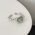Irregular Liquid Lava Jade Ring