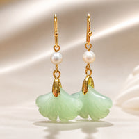 Graceful Mint Bloom Earrings