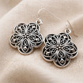 Vintage Silver Flower Earrings