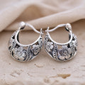 Unique Flower Hoop Earrings