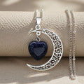 Midnight Moon Heart Necklace
