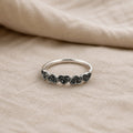 Onyx Heart Halo Ring