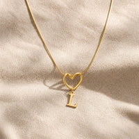 Evermore Heart Initial Necklace