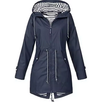 Aase | Women's Drawstring Parka with Striped Lining