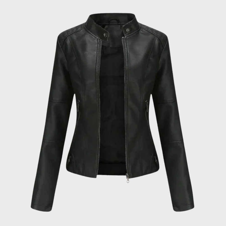 Sarah – Casual leather jacket for effortless elegance