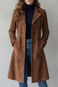 MARLOE | SUEDE LONGLINE COAT