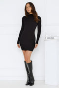 Rhiannon Long Sleeve Mini Dress XL Black