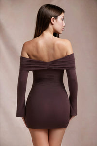 SAKIRA OFF-SHOULDER MINI DRESS
