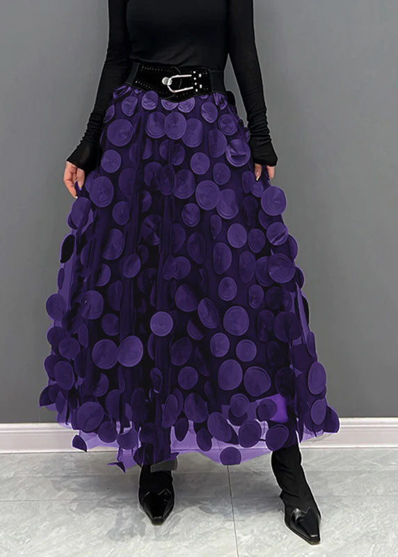 Seraphina | Women's Elegant Polka Dot Patchwork Tulle Skirt