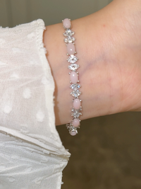 Natural Pink Opal Bow Bracelet