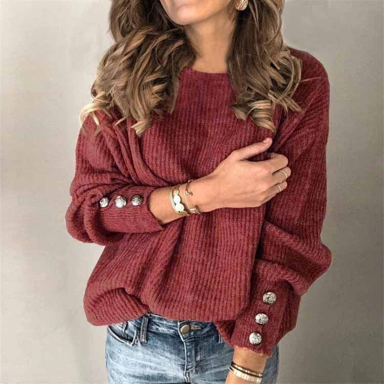 Margot Button-Front Knit Top