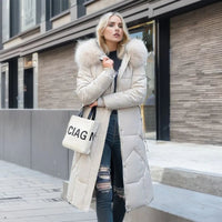 Jessica | Women's Winter Quilted Coat with Hood Trim