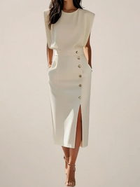 Nina | Midi Dress with Side Slit
