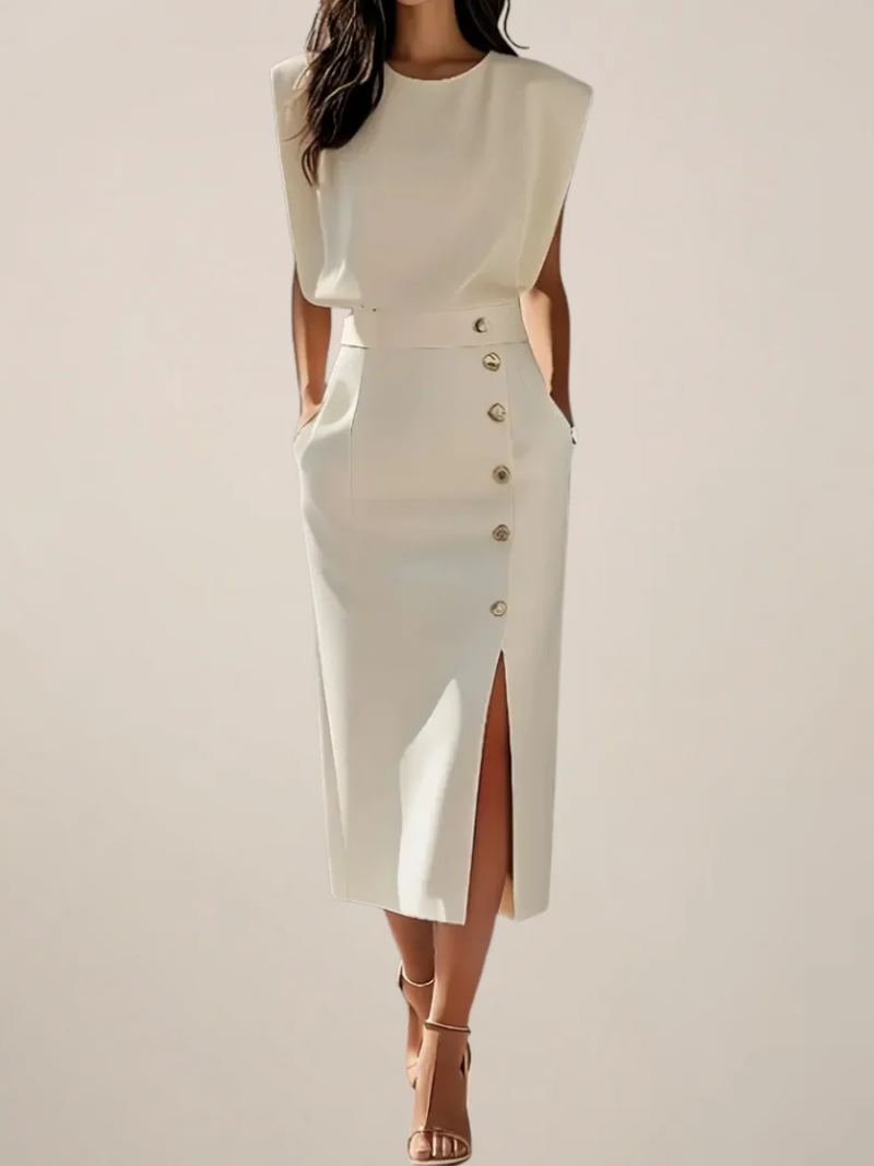 Nina | Midi Dress with Side Slit