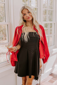 Ophelia Scuba Mini Dress in Black