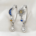 Opulent Sapphire Charm Earrings