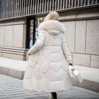 Jessica | Women's Winter Quilted Coat with Hood Trim