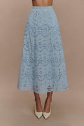Arla Broderie Midi Skirt
