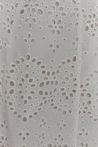 Arla Broderie Midi Skirt in Pale Cornflower