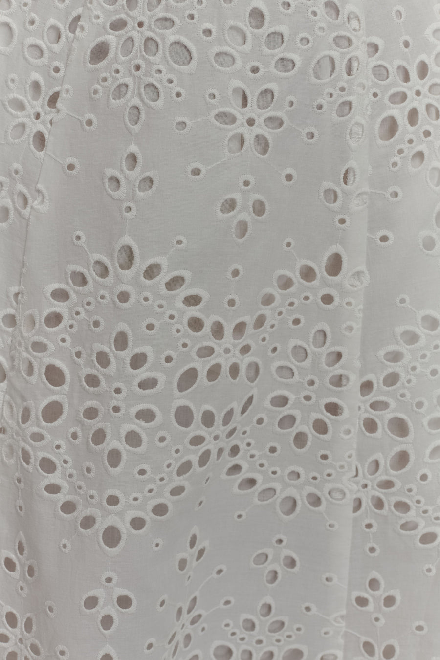 Arla Broderie Midi Skirt in Pale Cornflower