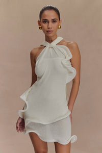 Caprice Halter Knit Mini Dress