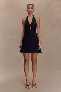 Malakhai Chiffon Halter Mini Dress