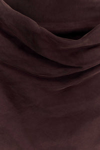 Bexley Draped Mini Dress in Dark Chocolate