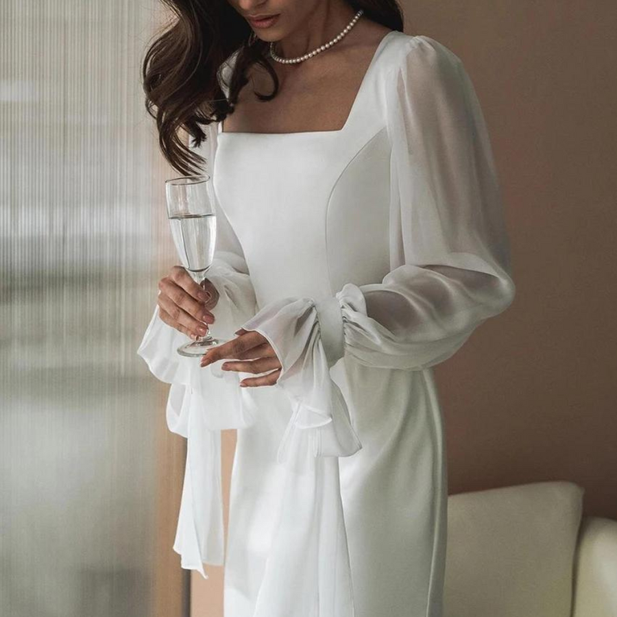 Sabina | Women's Chic Belted Wedding Guest Dress