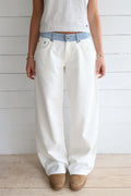 MILLY STRIPED RELAXED JEANS