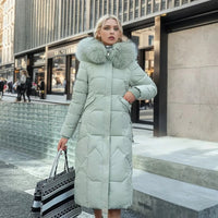 Jessica | Women's Winter Quilted Coat with Hood Trim