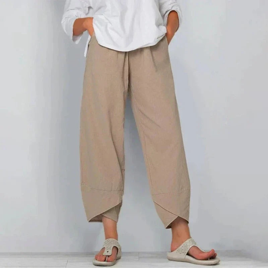 Juliane | Women's Wide Leg Casual Cropped Trousers