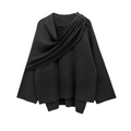 Stefanie | Women's Elegant Draped Cape Coat
