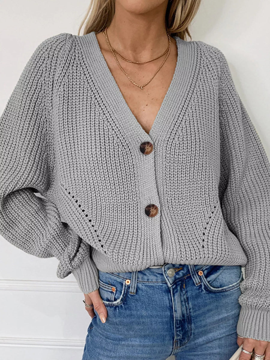 Chunky Knit Button Down Cardigan