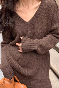 Margot V-Neck Knit & Mermaid Skirt Set