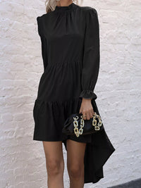 Valentina High-Low Flounce Dress in Sage