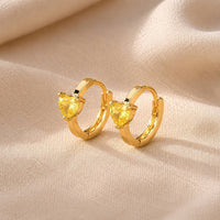 Radiant Heart Hoop Earrings