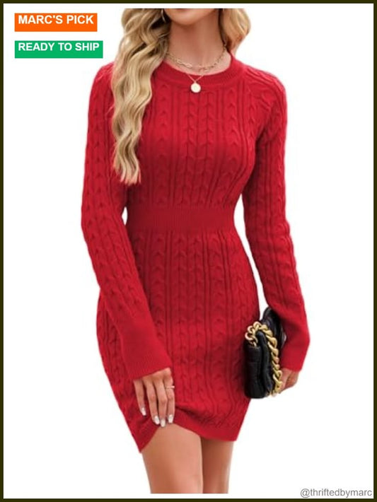 Margot Cable Knit Mini Dress
