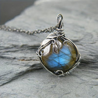 Antique Style Iridescent Sphere Necklace